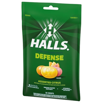 Halls Defense Citrus Cough Drops, 4 x 12 x 30 ct Case - DOT product image 7