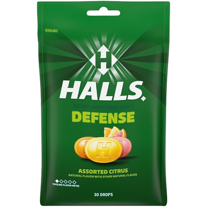 Halls Defense Citrus Cough Drops, 4 x 12 x 30 ct Case - DOT product image 4