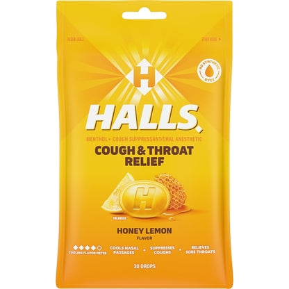 Halls Honey Lemon Cough Drops, 4 x 12 x 30 ct Case - DOT product image 3