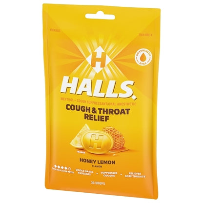 Halls Honey Lemon Cough Drops, 4 x 12 x 30 ct Case - DOT product image 7