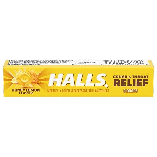 Halls Honey Lemon Cough Drops, 24 x 20 x 9 ct Case - DOT product image 2