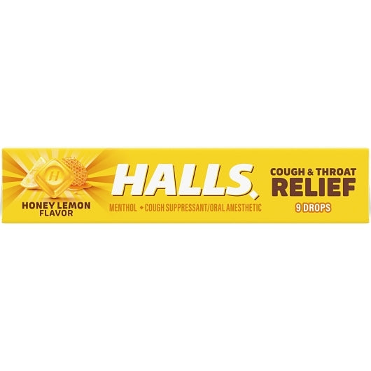Halls Honey Lemon Cough Drops, 24 x 20 x 9 ct Case - DOT product image 3