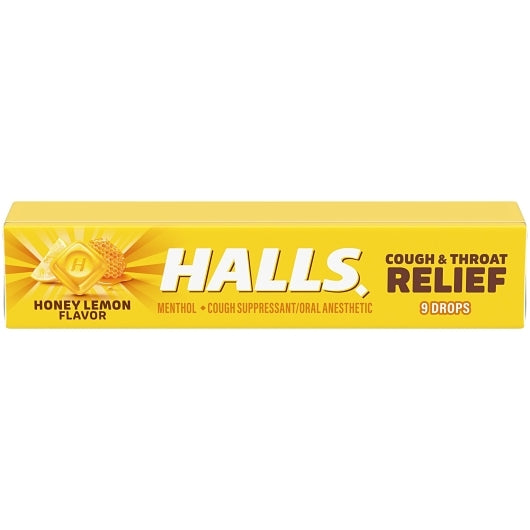 Halls Honey Lemon Cough Drops, 24 x 20 x 9 ct Case - DOT product image 4