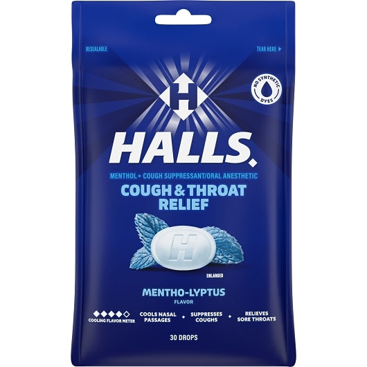 Halls Menthol Eucalyptus Cough Drops, 4 x 12 x 30 ct Case - DOT product image 3
