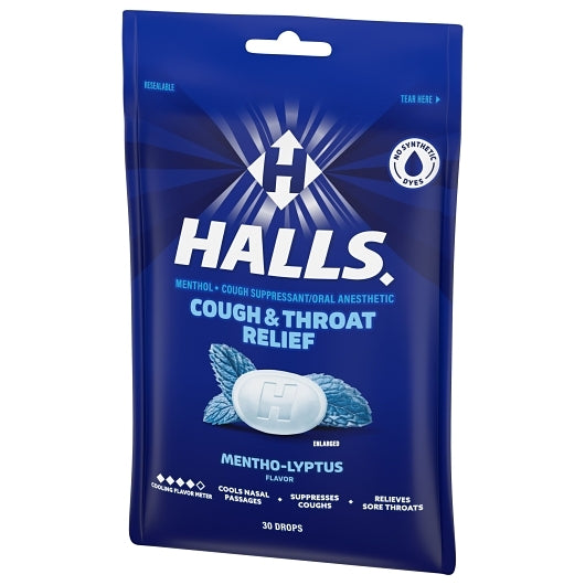 Halls Menthol Eucalyptus Cough Drops, 4 x 12 x 30 ct Case - DOT product image 7