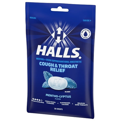 Halls Menthol Eucalyptus Cough Drops, 4 x 12 x 30 ct Case - DOT product image 7