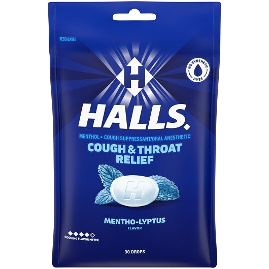 Halls Menthol Eucalyptus Cough Drops, 4 x 12 x 30 ct Case - DOT product image 4