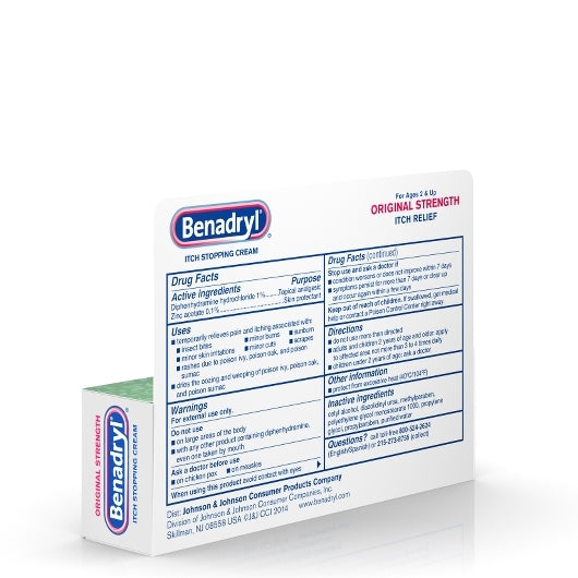 Benadryl Topical Original Cream, 4 x 6 x 1 oz Case - DOT product image 7