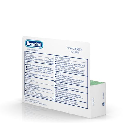 Benadryl Topical Extra Strength Cream, 4 x 6 x 1 oz Case - Alternate product angle or state