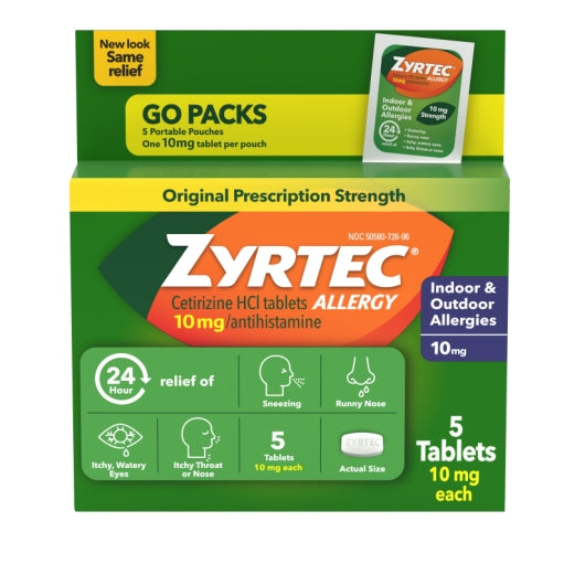 Zyrtec 24 Hour Hives Relief, 9 x 4 x 5 ct Case - Health & Personal Care