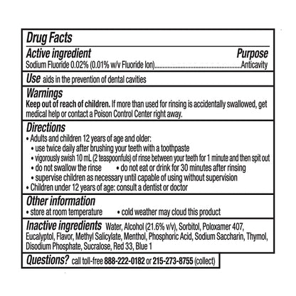Listerine Total Care Freshmint Mouthwash, 6 x 500 ML Case - Alternate product angle or state