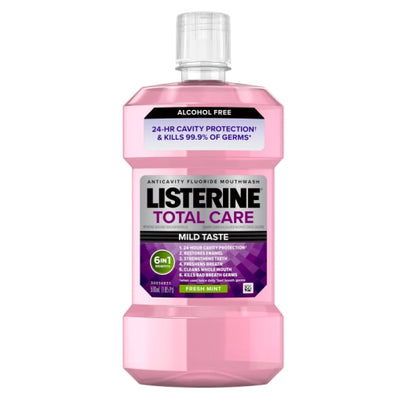 Listerine Total Care Zero Alcohol Fresh Mint Mouthwash, 6 x 500 ML Case - Health & Personal Care