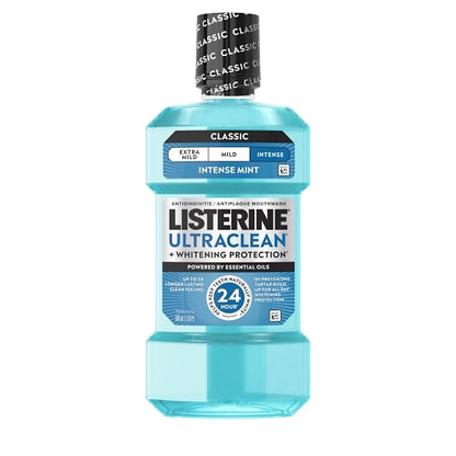 Listerine Antiseptic Ultraclean Cool Mint Mouthwash, 6 x 500 ML Case - Health & Personal Care