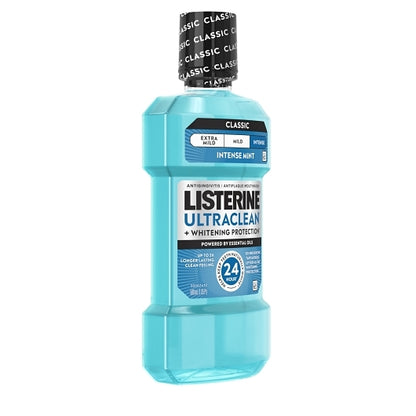 Listerine Antiseptic Ultraclean Cool Mint Mouthwash, 6 x 500 ML Case - Alternate product angle or state