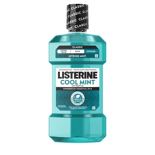 Listerine Antiseptic Cool Mint Mouthwash, 6 x 33.814 fl oz Case - Health & Personal Care