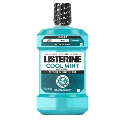 Listerine Antiseptic Cool Mint Mouthwash, 6 x 1.5 LT Case - Health & Personal Care