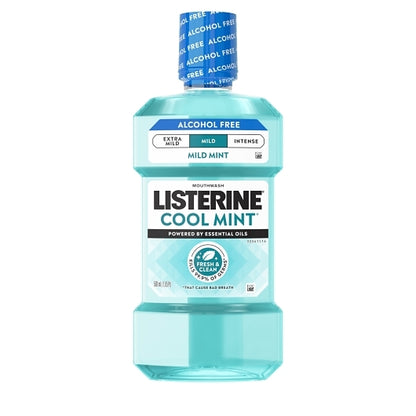 Listerine Cool Mint Zero Alcohol Mouthwash, 6 x 500 ML Case - Health & Personal Care