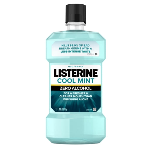 Listerine Zero Alcohol Clean Mint Mouthwash, 6 x 1 LT Case - Health & Personal Care