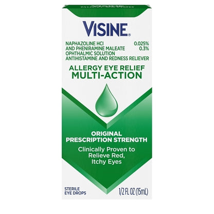 Visine Eye Allergy Relief Multi Action, 12 x 3 x 0.5 fl oz Case - Health & Personal Care