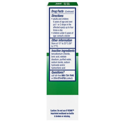 Visine Eye Allergy Relief Multi Action, 12 x 3 x 0.5 fl oz Case - Alternate product angle or state