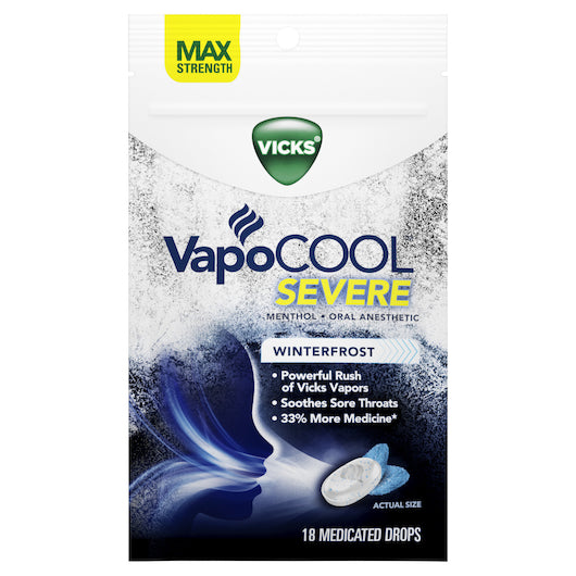 Vicks Vapocool Drops Severe, 12 x 18 ct Case - Health & Personal Care
