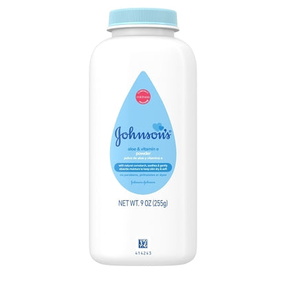 Johnson's Baby Powder Aloe & Vitamin E With Corn Starch, 16 x 3 x 9 oz Case - Health & Personal Care