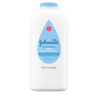 Johnson's Baby Powder Aloe & Vitamin E With Corn Starch, 6 x 3 x 22 oz Case - Health & Personal Care