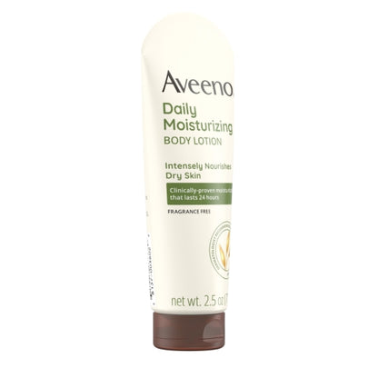 Aveeno Daily Moisturizing Lotion, 4 x 3 x 2.5 oz Case - Alternate product angle or state