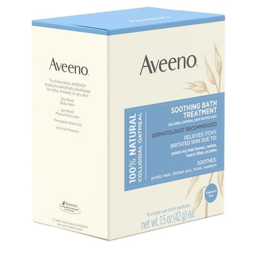 Aveeno Body Soothing Bath Treatment, 8 x 3 x 8 ct Case - Alternate product angle or state