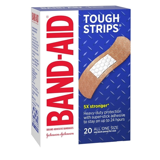 Band-Aid Tough Strips Bandages Box, 4 x 5 x 20 ct Case - Health & Personal Care