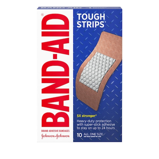 Band Aid Tough Strips Extra Large Bandages Box, 4 x 6 x 10 ct Case - DOT product image 2