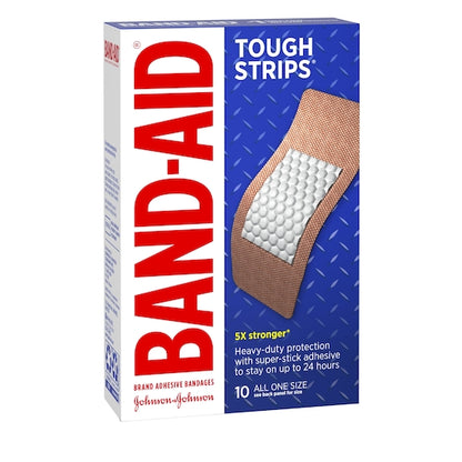 Band-Aid Tough Strips Extra Large Bandages Box, 4 x 6 x 10 ct Case - Health & Personal Care