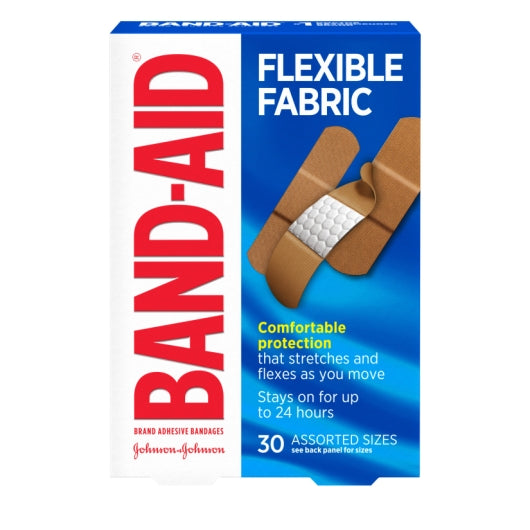 Band Aid Assorted Flexible Fabric Assorted Bandages Box, 4 x 6 x 30 ct Case - DOT product image 2