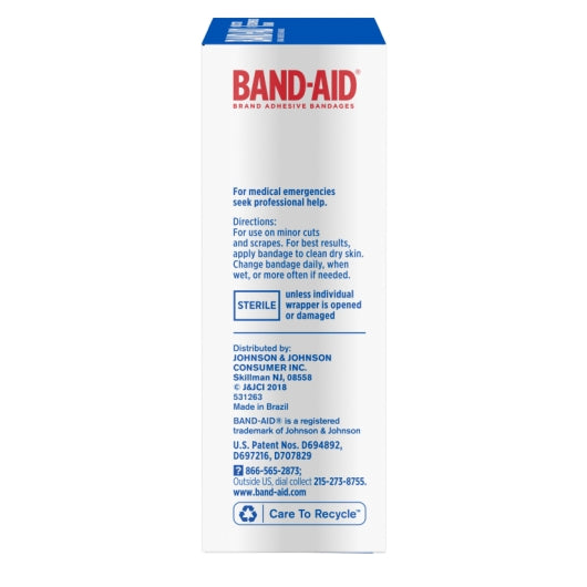 Band Aid Assorted Flexible Fabric Assorted Bandages Box, 4 x 6 x 30 ct Case - Alternate product angle or state