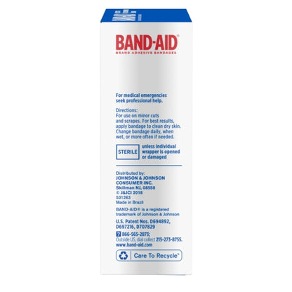 Band Aid Assorted Flexible Fabric Assorted Bandages Box, 4 x 6 x 30 ct Case - Alternate product angle or state