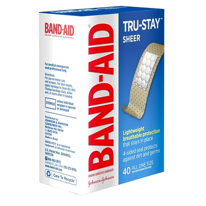 Band-Aid Sheer Strips Bandages Box, 4 x 5 x 40 ct Case - Health & Personal Care