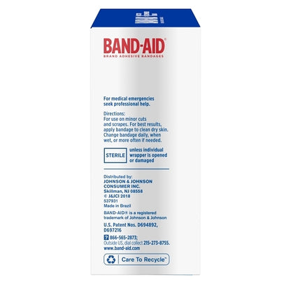 Band Aid Tru-Stay Sheer Assorted Sizes Bandages Box, 8 x 3 x 80 ct Case - Alternate product angle or state