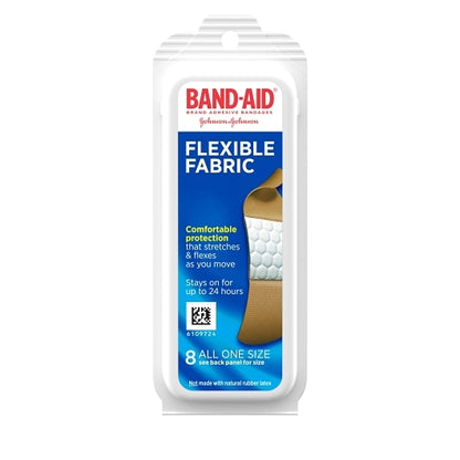 Band-Aid Brand Adhesive Flexible Fabrics Travel Pack Bandages, 6 x 12 x 8 ct Case - DOT product image 2