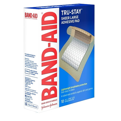 Band-Aid Tru Stay Adhesive Pad Large Bandages Box, 8 x 3 x 10 ct Case - Health & Personal Care