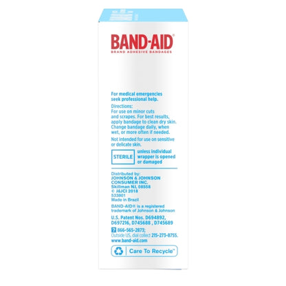 Band Aid Water Block Tough Strip Bandage Bandages Box, 4 x 5 x 20 ct Case - Alternate product angle or state