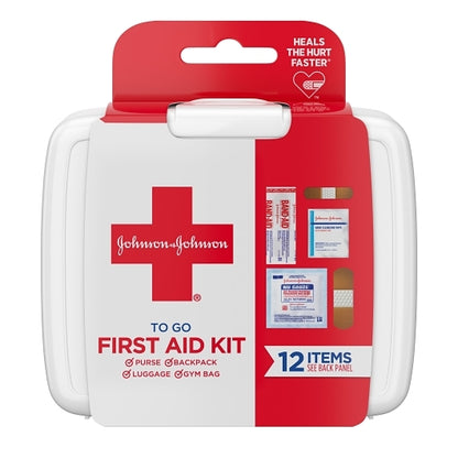 Johnson's Red Cross Kit Travel Size, 8 x 6 x 12 ct Case - Health & Personal Care