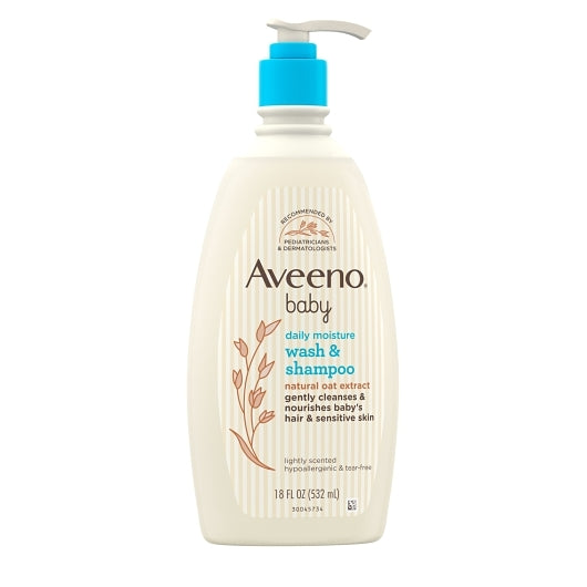 Aveeno Baby Daily Wash and Shampoo, 4 x 3 x 18 fl oz Case - DOT product image 4