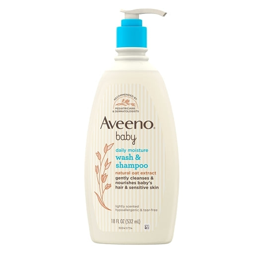 Aveeno Baby Daily Wash and Shampoo, 4 x 3 x 18 fl oz Case - DOT product image 8