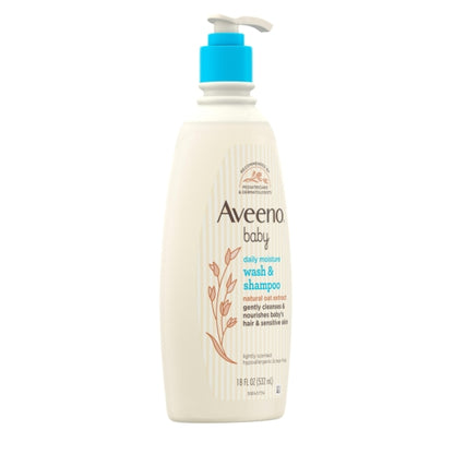 Aveeno Baby Daily Wash and Shampoo, 4 x 3 x 18 fl oz Case - DOT product image 6