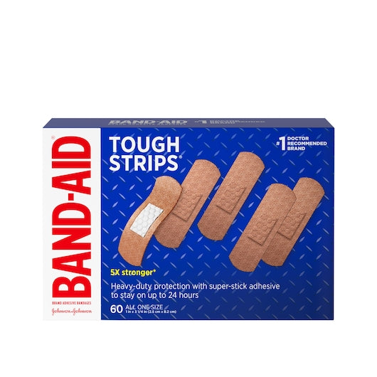 Band Aid Tough Strips Bandages Box, 4 x 3 x 60 ct Case - Health & Personal Care