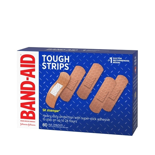 Band Aid Tough Strips Bandages Box, 4 x 3 x 60 ct Case - DOT product image 7