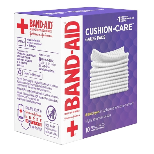Johnson & Johnson Cushion Care 8 Thick Layers Pad Small Gauze Box, 8 x 3 x 10 ct Case - DOT product image 3