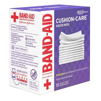 Johnson & Johnson Cushion Care 8 Thick Layers Pad Small Gauze Box, 8 x 3 x 10 ct Case - DOT product image 3