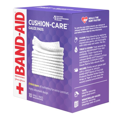 Johnson & Johnson Cushion Care 8 Thick Layers Pad Small Gauze Box, 8 x 3 x 10 ct Case - DOT product image 7