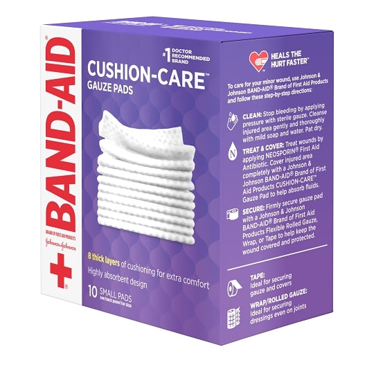 Johnson & Johnson Cushion Care 8 Thick Layers Pad Small Gauze Box, 8 x 3 x 10 ct Case - DOT product image 8